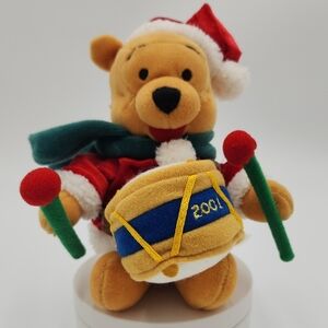 Disney Red and White Pooh Plush with Tag 2001